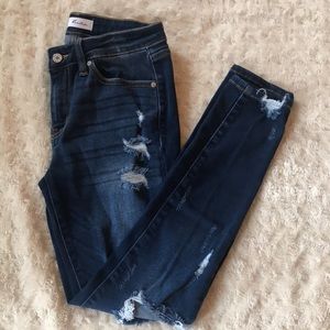 KanCan Distressed Skinny Ankle Jean